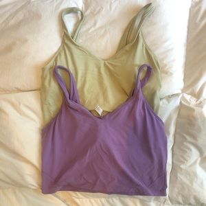 Bundle deal: Two Lululemon Align Tanks, purple and light green
